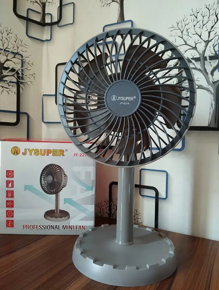 JY Super JY-2218 Professional Rechargeable Portable Mini Table Fan
