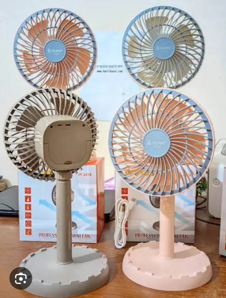 JY Super JY-2218 Professional Rechargeable Portable Mini Table Fan